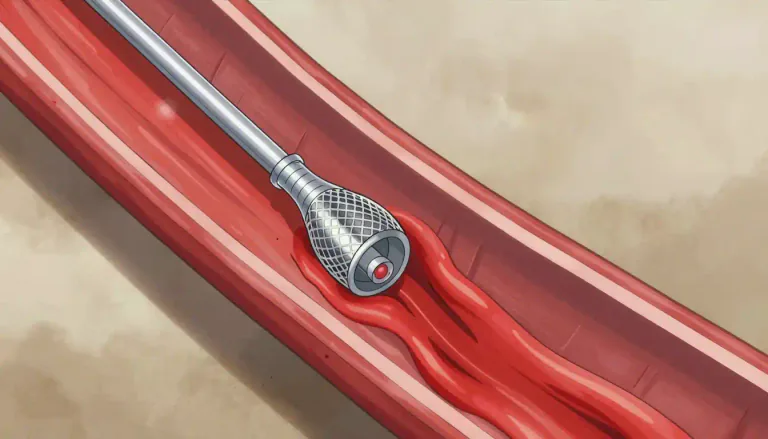 Visual representation of "stent" - A tiny tube inserted into a blocked passageway to keep it open