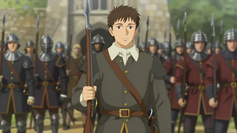 Visual representation of "roundhead" - A supporter or member of the Parliamentarian party in the English Civil War of the 17th century. They were called 'roundheads' because they wore their hair cropped short, not long and elaborately styled like the royalist supporters (Cavaliers).