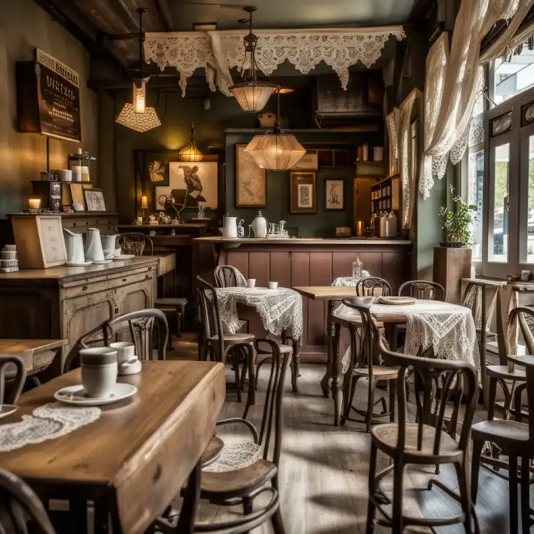 Visual representation of "shabby chic" - A style of interior decoration that uses furniture and accessories that look worn out or distressed and with antique elements.