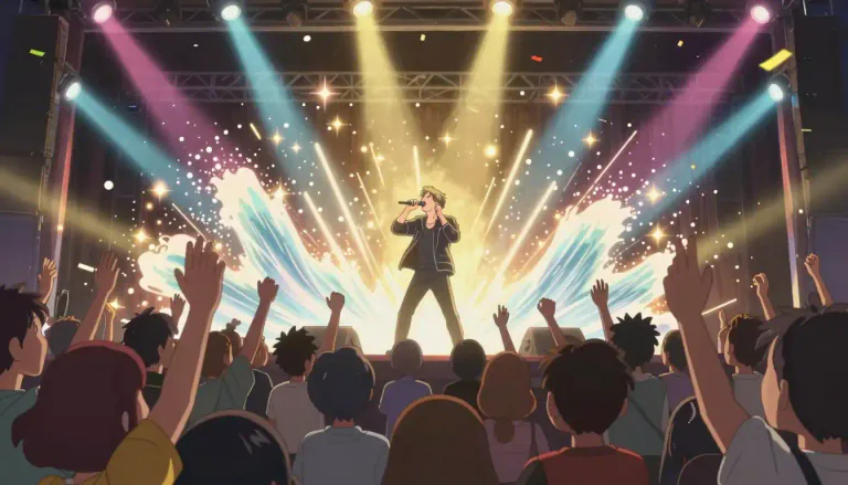 Visual representation of "megahit" - A megahit is a very successful or popular record, film, or product that achieves exceptional financial or critical acclaim.