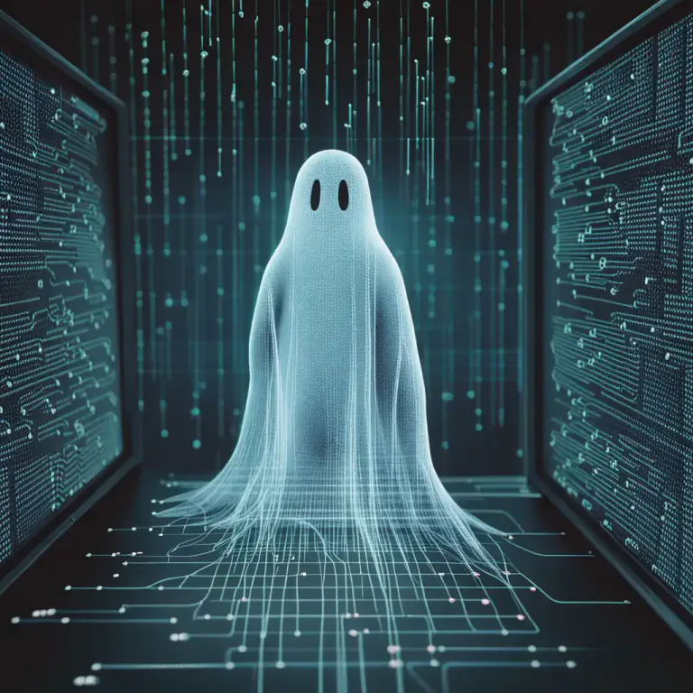 Visual representation of "demon" - In computing, a part of a computer program that works without direct control of the user