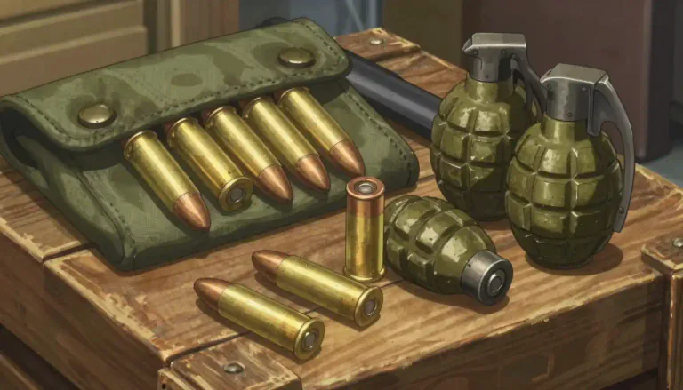 Visual representation of "ammo" - A weapon's ammunition, including bullets, shells, and grenades.