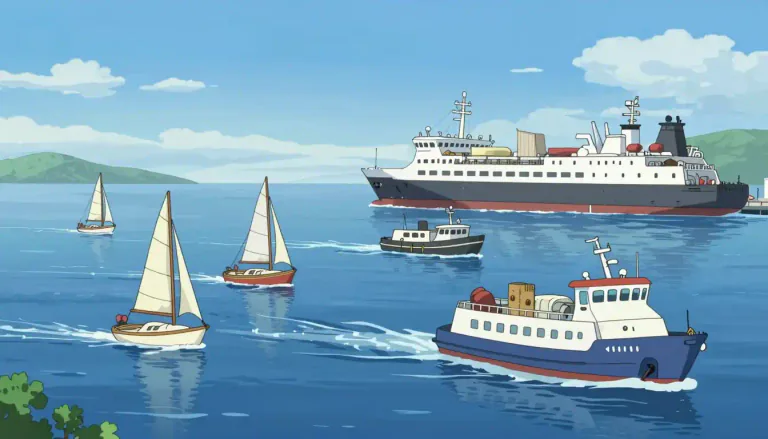 Visual representation of "watercraft" - A vehicle designed for traveling on water, such as a boat or ship.