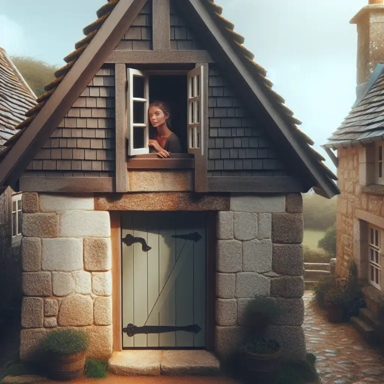 Visual representation of "dutch" - A sliding door on a building, divided horizontally so that the bottom half can be shut while the top half remains open