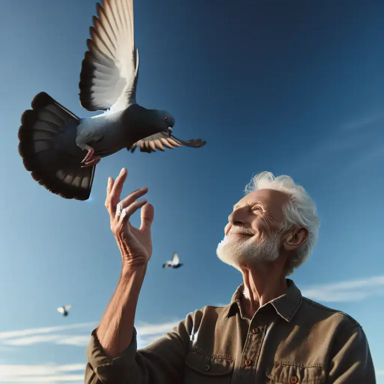 Visual representation of "tumbler" - A type of pigeon that performs somersaults in flight.