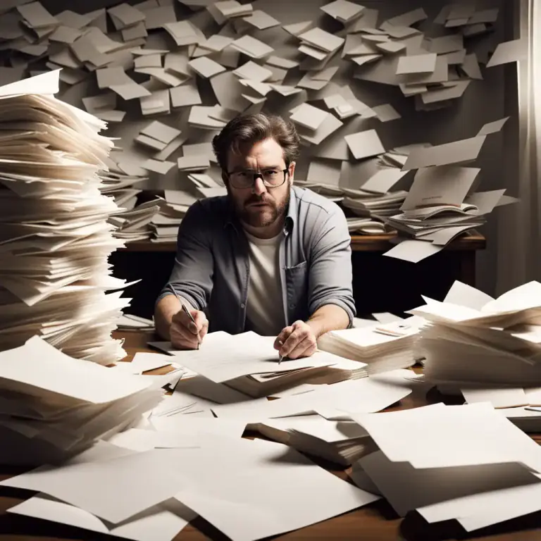 Visual representation of "get into print" - To have something that you write or create be printed or published.