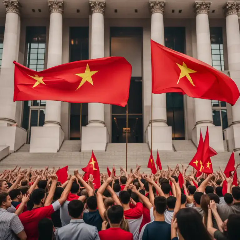 Visual representation of "socialist" - Relating to or supporting socialism.