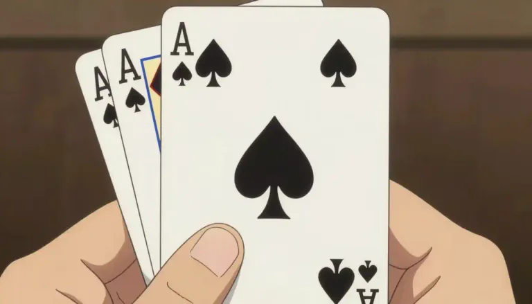 Visual representation of "ace" - A card with a single spot, often used as the highest-ranking card.