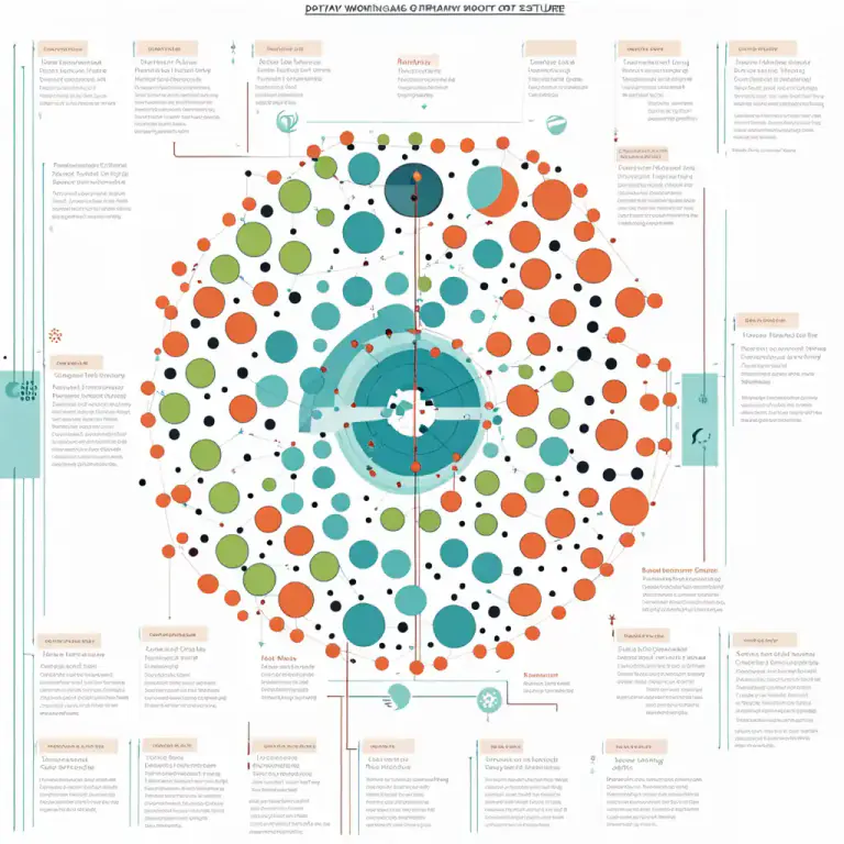 Visual representation of "organizational" - About the internal workings and structures of a company or organization.