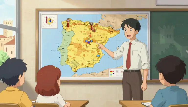 Visual representation of "castilian" - Castilian is primarily the standard form of the Spanish language, originating from the region of Castile in Spain.