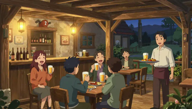Visual representation of "tavern" - A place where people go to drink alcohol and often to meet their friends