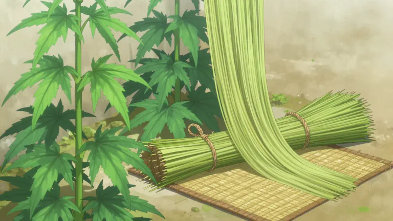 Visual representation of "hemp" - A type of plant that is often used for its strong fibers in making rope, or other products.
