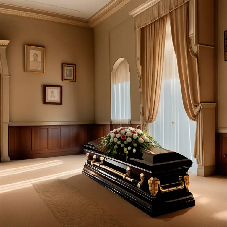 Visual representation of "lying-in" - A state of being dead but not yet buried.