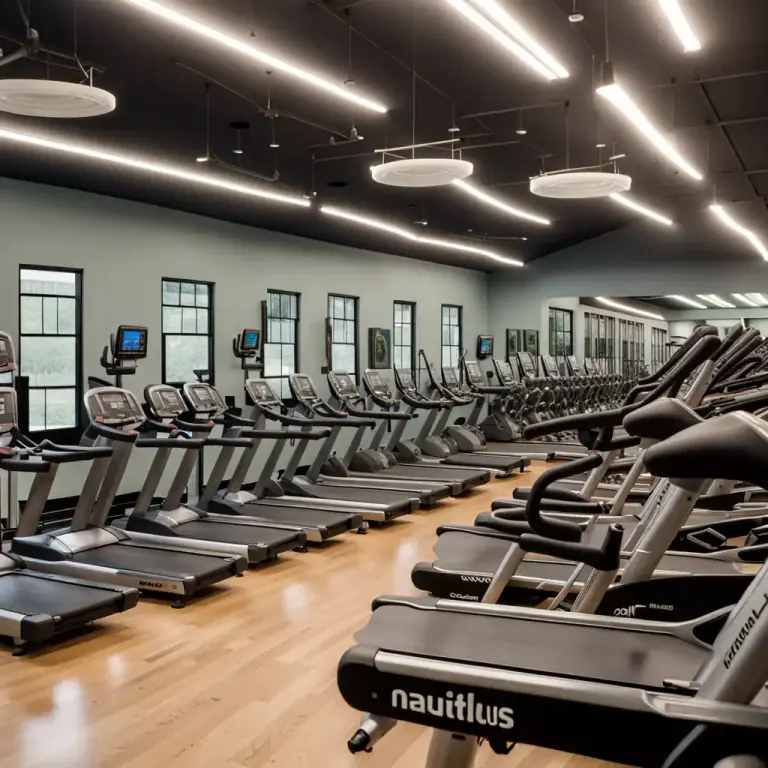 Visual representation of "nautilus" - A brand of exercise equipment.