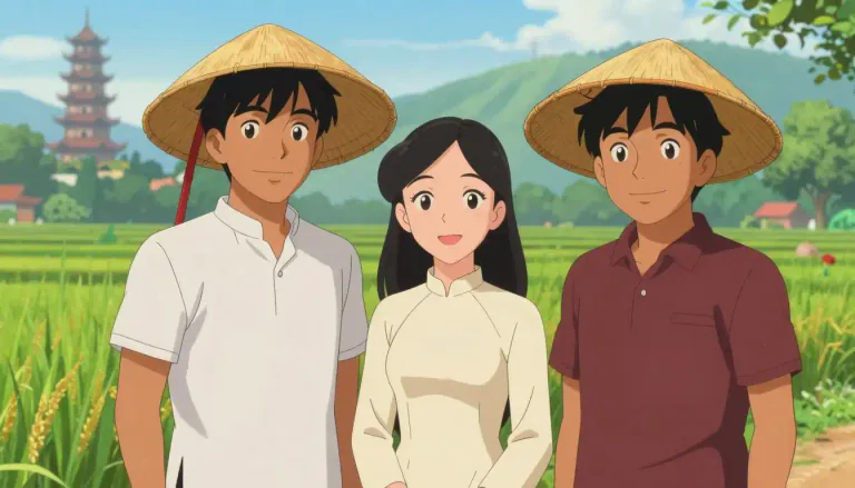 Visual representation of "vietnamese" - Relating to Vietnam, its people, or their language