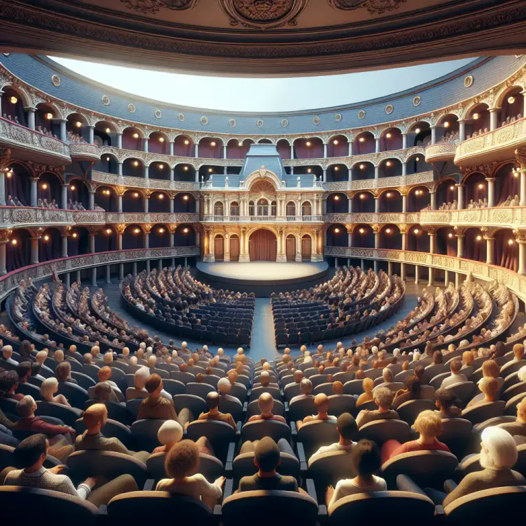 Visual representation of "semicircle" - A seating arrangement where chairs or benches are placed in the shape of a semicircle.