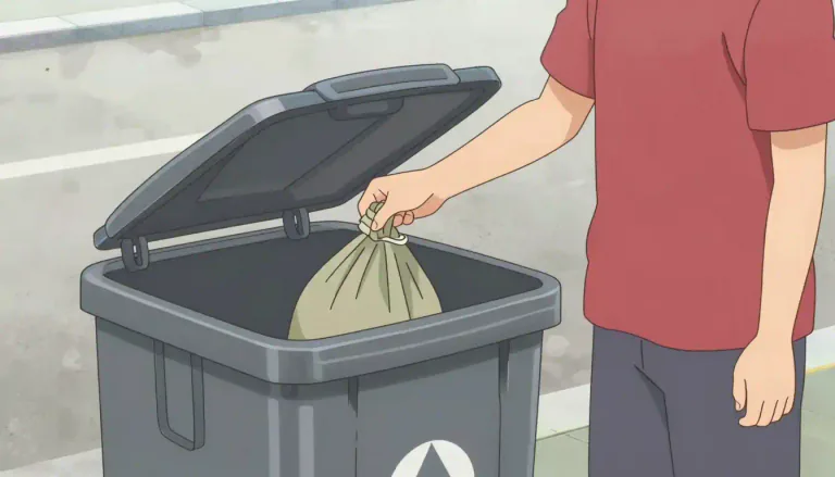 Visual representation of "dispose" - To get rid of something that is not needed or wanted