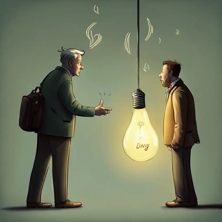 Visual representation of "flash on" - To suddenly think of or remember something.