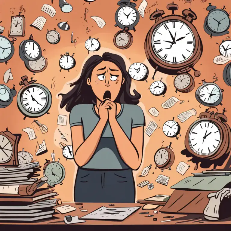 Visual representation of "have no time for somebody/something" - Be too busy to deal with or accommodate someone or something