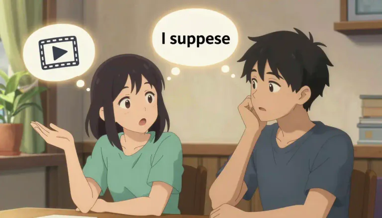 Visual representation of "spose" - To assume, to think or to suggest something, often used in informal conversations.