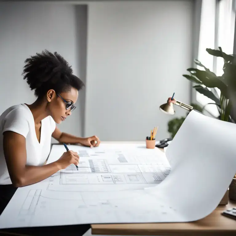Visual representation of "mark out" - To plan or design something