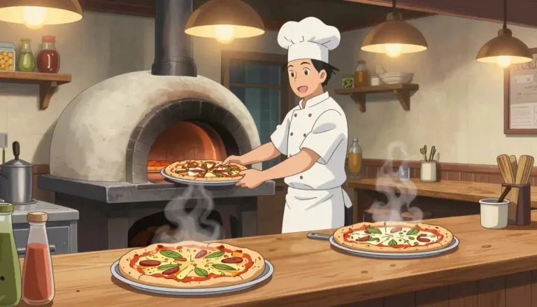 Visual representation of "pizzeria" - A place where pizzas are made and sold