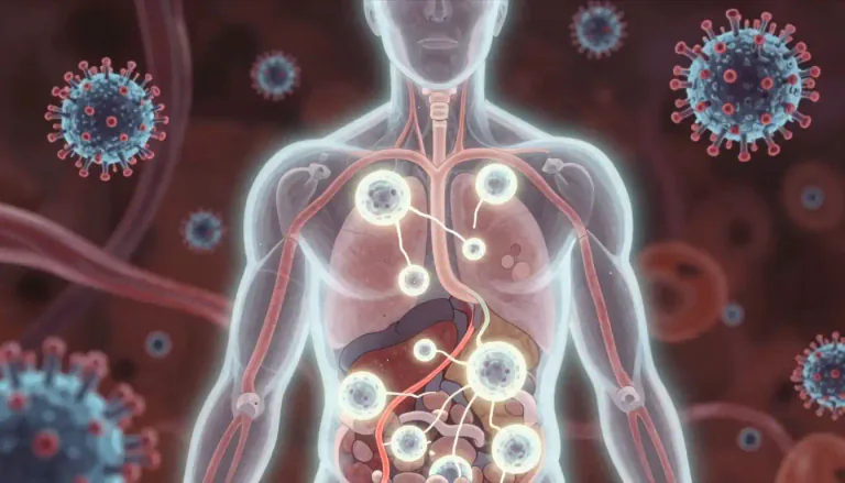 Visual representation of "immunology" - The science that studies the body's immune system.