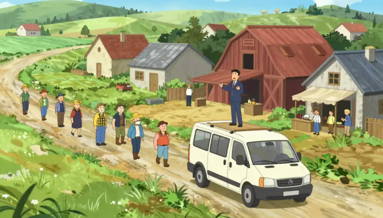 Visual representation of "barnstorm" - To travel quickly around an area performing a show or giving speeches, especially in a low-cost or informal setting.