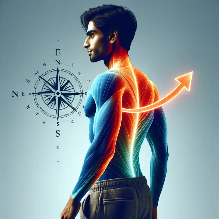 Visual representation of "right" - On the side of a person's body or of an object which is to the east when the person or object faces north.