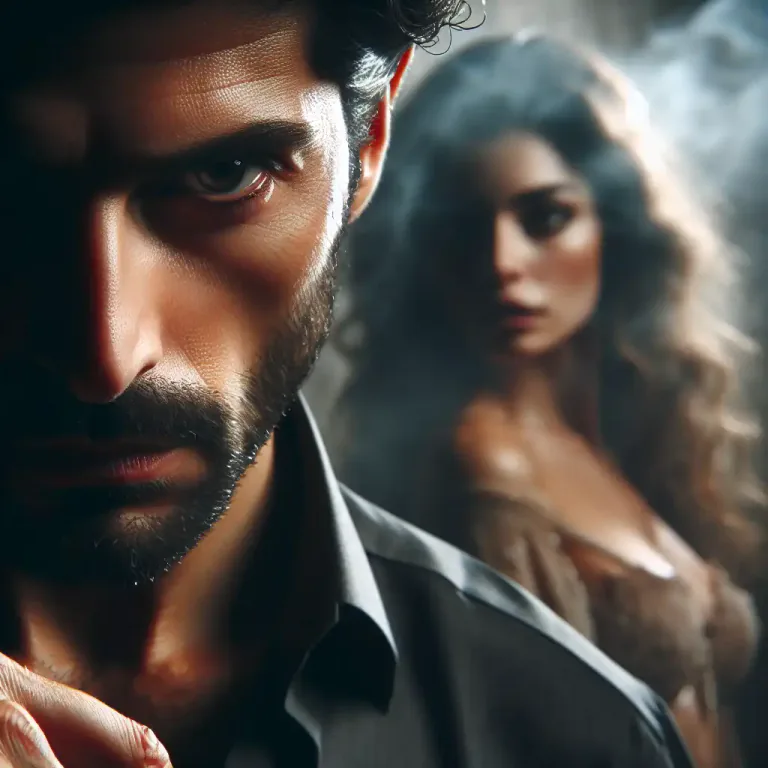 Visual representation of "sultry" - Describing an atmosphere that is thick with tension or passion.