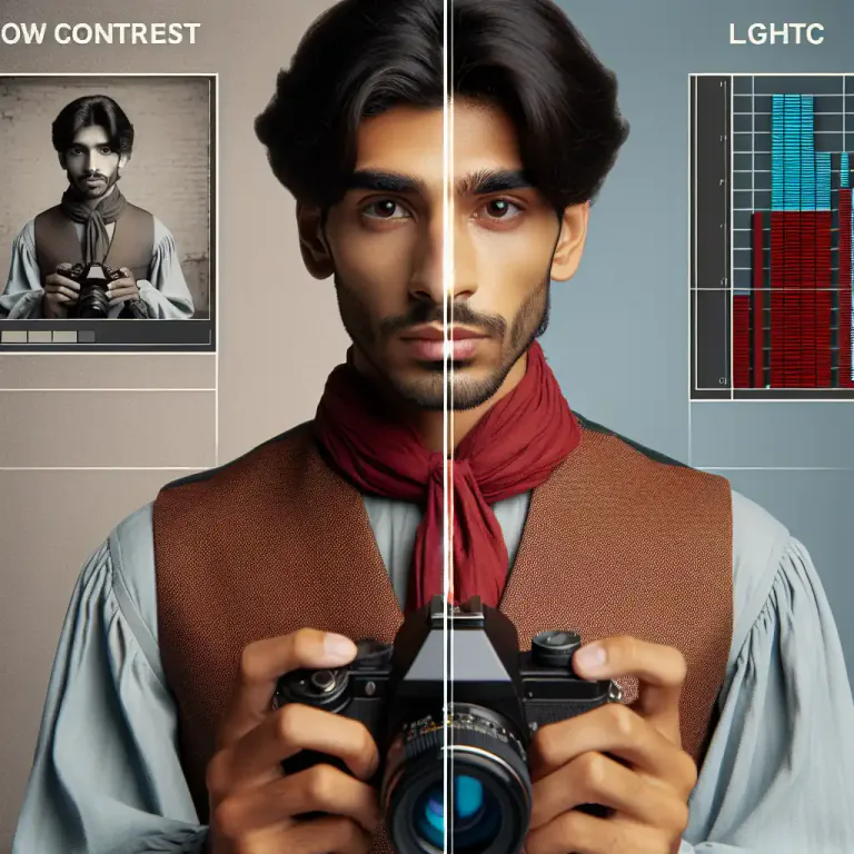 Visual representation of "gamma" - A measure of the degree of contrast in a photographic or television image