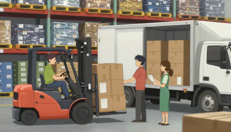 Visual representation of "wholesaler" - A person or company that sells goods in large quantities to other companies, not to shoppers.