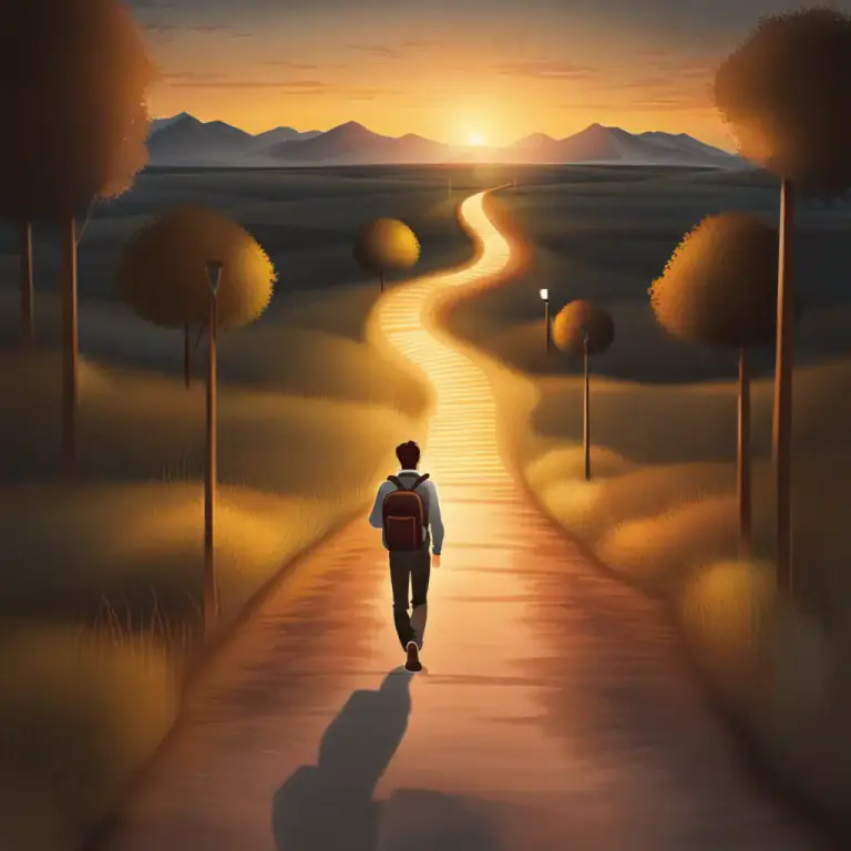 Visual representation of "road" - A method, direction, or course to achieve something