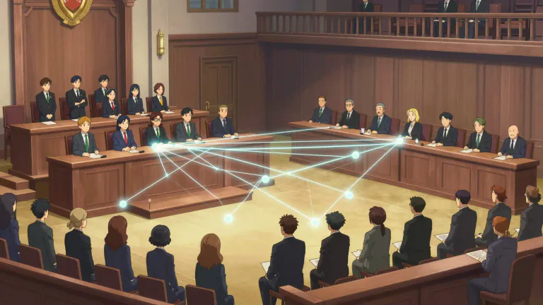 Visual representation of "concurrency" - When multiple legal actions or cases occur at the same time and may affect each other.