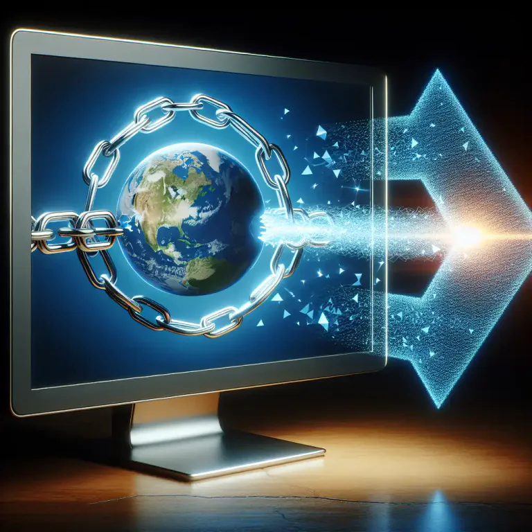 Visual representation of "redirection" - In computing, it refers to the process of forwarding data to a different location, especially a URL.