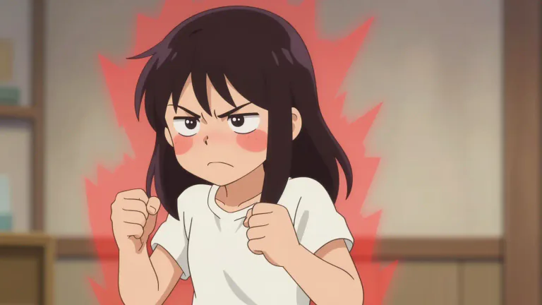 Visual representation of "anger" - A strong feeling of annoyance or displeasure.