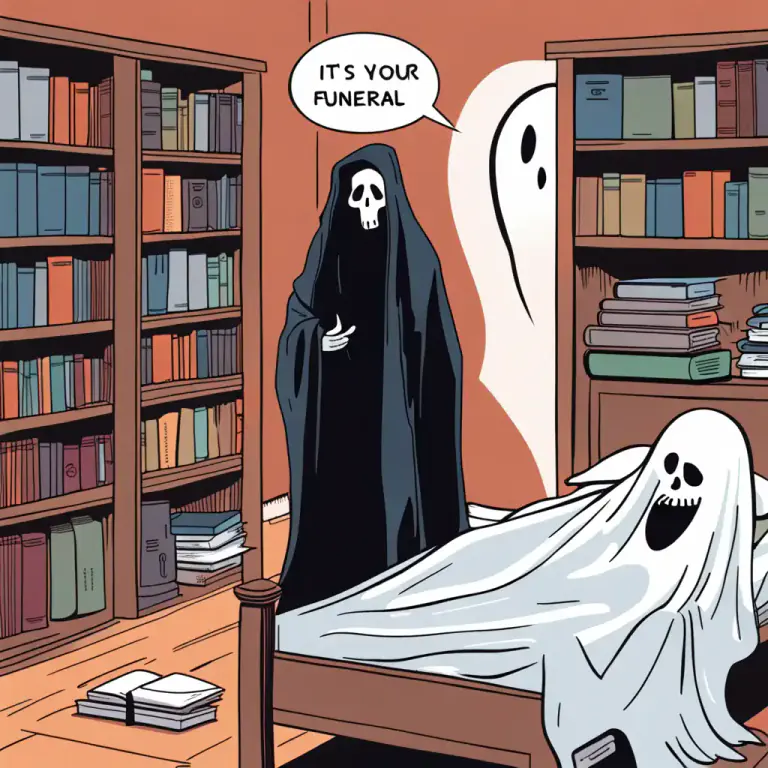 Visual representation of "it’s your funeral" - This phrase is used to warn someone that they are making a decision that will likely have negative consequences, but recognizing it's their choice to make.