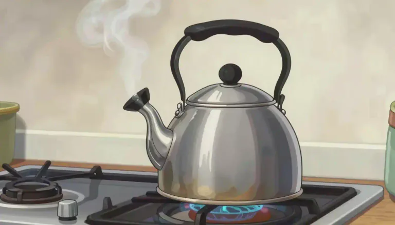 Visual representation of "kettle" - A container or device for boiling water, primarily used for making tea or coffee.
