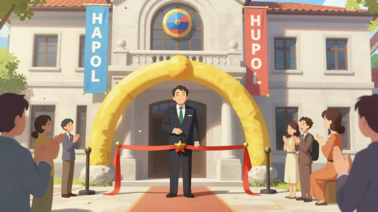 Visual representation of "inaugurate" - To formally open or begin an event, building, or road