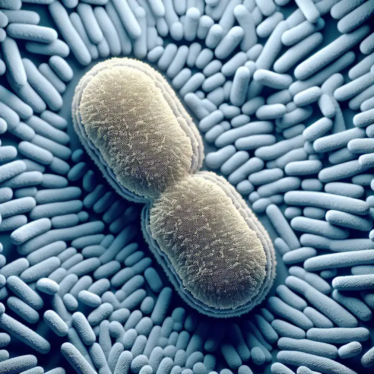 Visual representation of "fission" - A kind of reproduction in which a single organism is split into two equal and identical parts.