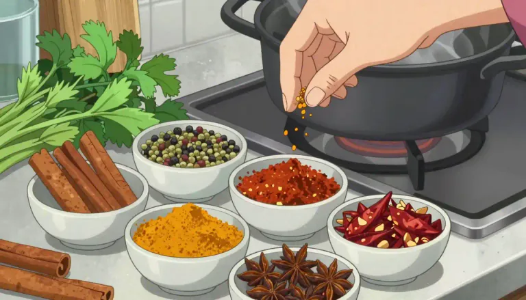 Visual representation of "spice" - A substance from plant, used in cooking to add flavor to food
