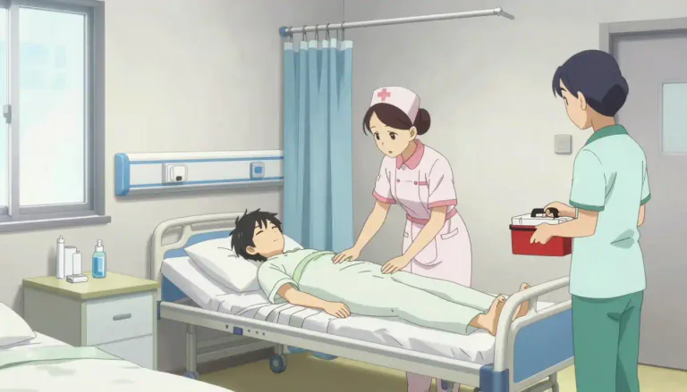 Visual representation of "infirmary" - A place in an institution for the care of those who are ill