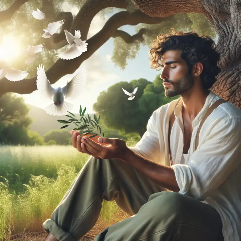 Visual representation of "peaceful" - Inclined to live in peace and to avoid war.