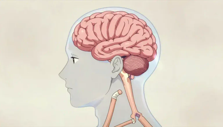 Visual representation of "cerebellum" - A part of your brain at the back that controls muscle movements.