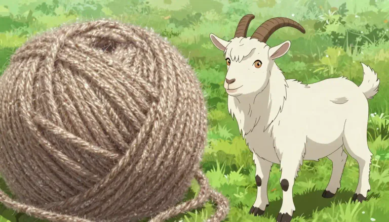 Visual representation of "mohair" - A fine fabric or yarn made from the hair of the Angora goat.