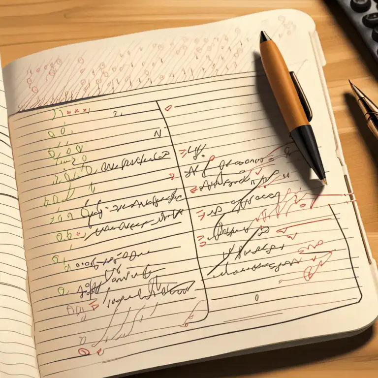 Visual representation of "document" - To record the details of something.