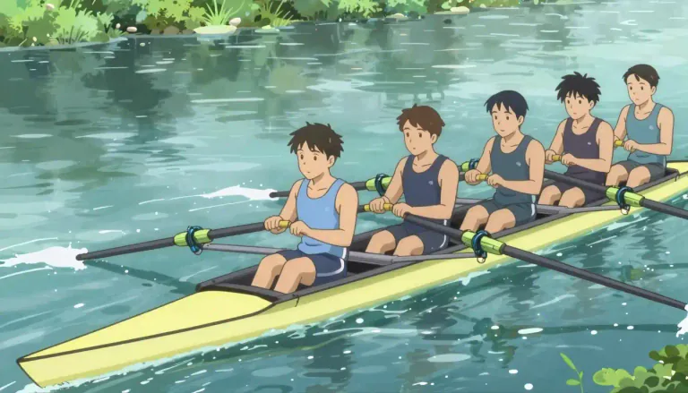 Visual representation of "cox" - A person who is in charge of the steering and speed of a rowing boat
