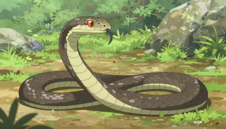 Visual representation of "snake" - A long reptile that has no legs