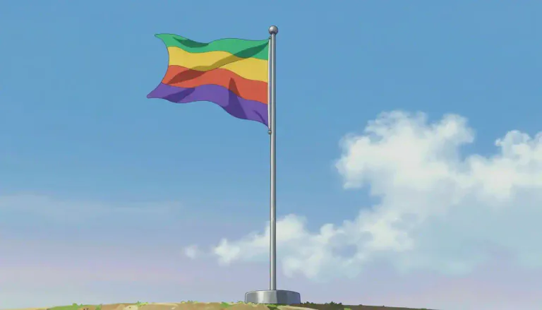 Visual representation of "flagpole" - A tall pole on which a flag is raised, typically made of metal or wood.