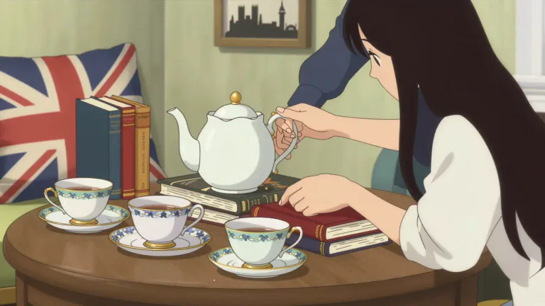 Visual representation of "anglophile" - Someone who greatly admires or favors England and anything English